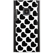 102P-YCM2P0395-78 [SoftBank 102P用 カバー ドット＆ハート柄]
