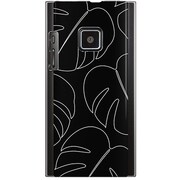 102P-YCM2P0419-78 [SoftBank 102P用 カバー モダンモンステラモノクロデザイン]