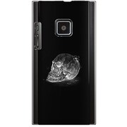 102P-YCM2P0457-78 [SoftBank 102P用 カバー スカルヘッドフラワーブラックプレート]