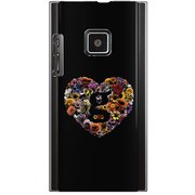 102P-YCM2P0465-78 [SoftBank 102P用 カバー LovegramFlowerHeartBlack]