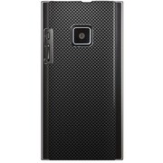 102P-YCM2P0489-78 [SoftBank 102P用 カバー ブラックカーボンパターンDelicate]