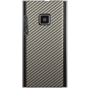 102P-YCM2P0490-78 [SoftBank 102P用 カバー ブラックカーボンパターンSilver]