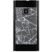 102P-YCM2P0593-78 [SoftBank 102P用 カバー フェイククラッシュガラスブラックしょぼーん]