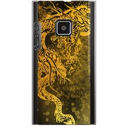 102P-YCM2P0597-78 [SoftBank 102P用 カバー ゴールドドラゴン金龍]