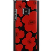 102P-YCM2P0625-78 [SoftBank 102P用 カバー ルーズフラワーコレクションシルエットカラーズ♯20スモークレッド]