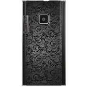 102P-YCM2P0687-78 [SoftBank 102P用 カバー クラシックパターンデザインダークブラック]