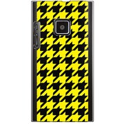 102P-YCM2P0751-78 [SoftBank 102P用 カバー 千鳥格子デザインA-BIGYellow]