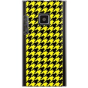 102P-YCM2P0753-78 [SoftBank 102P用 カバー 千鳥格子デザインA-Yellow]