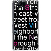 102SH-YCM2P0001-78 [SoftBank 102SH AQUOS PHONE用 カバー NewYorkTypography]