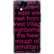 102SH-YCM2P0002-78 [SoftBank 102SH AQUOS PHONE用 カバー NewYorkTypographyピンク]