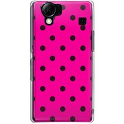 102SH-YCM2P0009-78 [SoftBank 102SH AQUOS PHONE用 カバー DotPatternピンク＆ブラック]