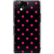 102SH-YCM2P0010-78 [SoftBank 102SH AQUOS PHONE用 カバー DotPatternブラック＆ピンク]