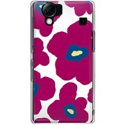 102SH-YCM2P0024-78 [SoftBank 102SH AQUOS PHONE用 カバー ルーズフラワーコレクションダークパープル]