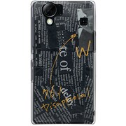 102SH-YCM2P0025-78 [SoftBank 102SH AQUOS PHONE用 カバー Newspaperブラック]