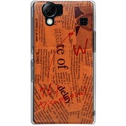 102SH-YCM2P0027-78 [SoftBank 102SH AQUOS PHONE用 カバー Newspaperオレンジ]