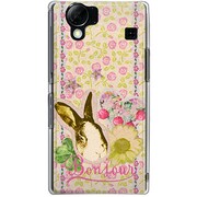 102SH-YCM2P0028-78 [SoftBank 102SH AQUOS PHONE用 カバー フラワーラビット]