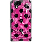 102SH-YCM2P0033-78 [SoftBank 102SH AQUOS PHONE用 カバー NewspaperDotピンク]