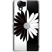 102SH-YCM2P0040-78 [SoftBank 102SH AQUOS PHONE用 カバー B＆W フラワー]