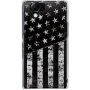 102SH-YCM2P0045-78 [SoftBank 102SH AQUOS PHONE用 カバー ブラックアメリカンフラッグ]