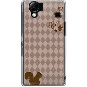 102SH-YCM2P0054-78 [SoftBank 102SH AQUOS PHONE用 カバー ブラウン＆リス]