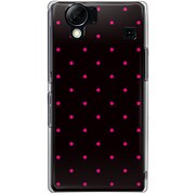 102SH-YCM2P0059-78 [SoftBank 102SH AQUOS PHONE用 カバー DotPatternMicroブラック＆ピンク]