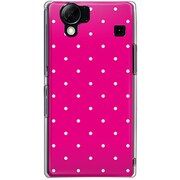 102SH-YCM2P0060-78 [SoftBank 102SH AQUOS PHONE用 カバー DotPatternMicroピンク＆ホワイト]