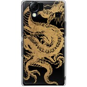102SH-YCM2P0064-78 [SoftBank 102SH AQUOS PHONE用 カバー 昇り龍 金龍]