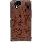 102SH-YCM2P0066-78 [SoftBank 102SH AQUOS PHONE用 カバー Newspaperブラウン]