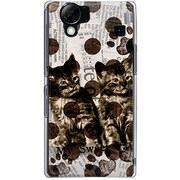 102SH-YCM2P0071-78 [SoftBank 102SH AQUOS PHONE用 カバー Catウォールペーパーホワイト]