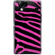102SH-YCM2P0076-78 [SoftBank 102SH AQUOS PHONE用 カバー ゼブラ柄ビッグピンク]