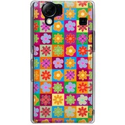 102SH-YCM2P0090-78 [SoftBank 102SH AQUOS PHONE用 カバー 60'sフラワー]