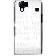 102SH-YCM2P0092-78 [SoftBank 102SH AQUOS PHONE用 カバー NewYorkTypographyホワイト]