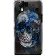 102SH-YCM2P0093-78 [SoftBank 102SH AQUOS PHONE用 カバー スカルローズクロス]