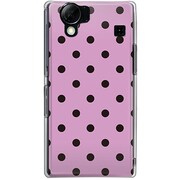 102SH-YCM2P0103-78 [SoftBank 102SH AQUOS PHONE用 カバー DotPatternパープル＆ブラック]