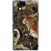 102SH-YCM2P0107-78 [SoftBank 102SH AQUOS PHONE用 カバー 昇り龍天龍]