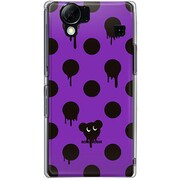 102SH-YCM2P0114-78 [SoftBank 102SH AQUOS PHONE用 カバー AcidMouseDotPatternマウスパープル]