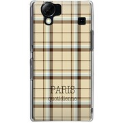 102SH-YCM2P0128-78 [SoftBank 102SH AQUOS PHONE用 カバー チェック柄コレクションParis]