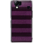 102SH-YCM2P0129-78 [SoftBank 102SH AQUOS PHONE用 カバー ボーダーソックスパープル＆ネイビー]