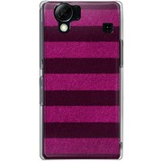 102SH-YCM2P0130-78 [SoftBank 102SH AQUOS PHONE用 カバー ボーダーソックスピンク＆ネイビー]