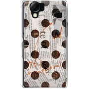 102SH-YCM2P0136-78 [SoftBank 102SH AQUOS PHONE用 カバー NewspaperDotホワイト]