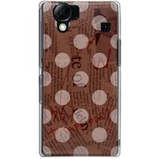 102SH-YCM2P0137-78 [SoftBank 102SH AQUOS PHONE用 カバー NewspaperDotブラウン]