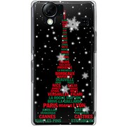 102SH-YCM2P0150-78 [SoftBank 102SH AQUOS PHONE用 カバー エッフェル塔コレクションクリスマス]