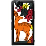 102SH-YCM2P0168-78 [SoftBank 102SH AQUOS PHONE用 カバー 紅葉に鹿]