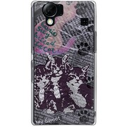 102SH-YCM2P0215-78 [SoftBank 102SH AQUOS PHONE用 カバー Catウォールペーパーネイビー]