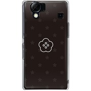 102SH-YCM2P0239-78 [SoftBank 102SH AQUOS PHONE用 カバー ブラックスターフラワーA]