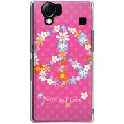 102SH-YCM2P0248-78 [SoftBank 102SH AQUOS PHONE用 カバー ピース＆ラブフラワー]