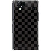 102SH-YCM2P0351-78 [SoftBank 102SH AQUOS PHONE用 カバー ブラック市松柄]