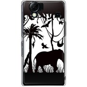 102SH-YCM2P0374-78 [SoftBank 102SH AQUOS PHONE用 カバー ブラックサファリ]