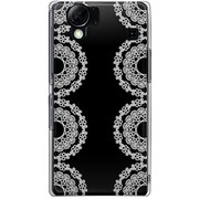 102SH-YCM2P0379-78 [SoftBank 102SH AQUOS PHONE用 カバー ホワイト＆ブラックレース]