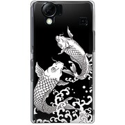 102SH-YCM2P0386-78 [SoftBank 102SH AQUOS PHONE用 カバー 和柄鯉の滝登り]